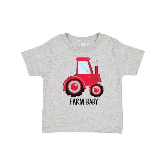 Inktastic Farming Red Tractor Farm Baby Boys or Girls Baby T-Shirt