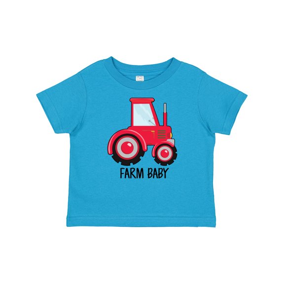 Inktastic Farming Red Tractor Farm Baby Boys or Girls Baby T-Shirt