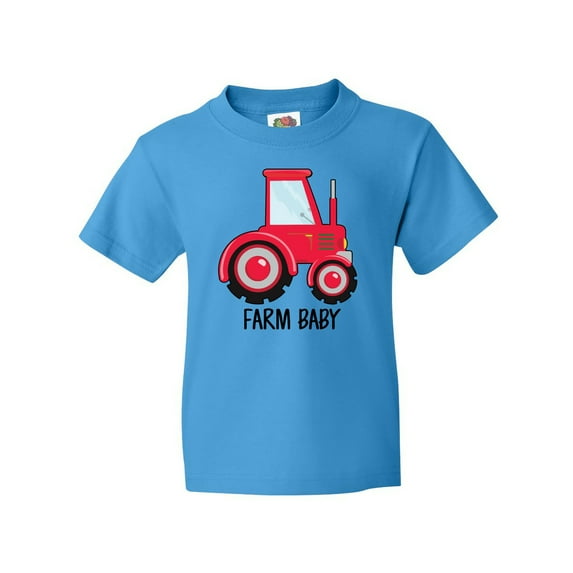 Inktastic Farming Red Tractor Farm Baby Youth T-Shirt