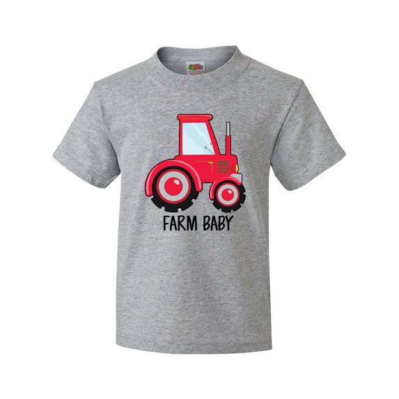 Inktastic Farming Red Tractor Farm Baby Youth T-Shirt