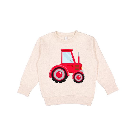 Inktastic Farming Red Tractor Toddler Sweatshirt