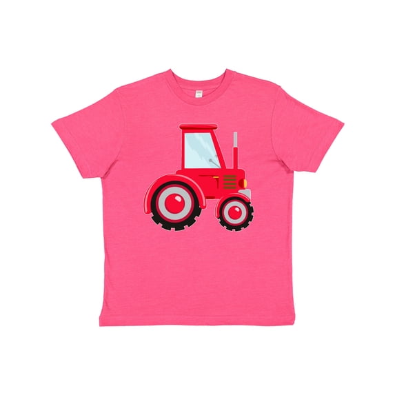 Inktastic Farming Red Tractor Youth T-Shirt