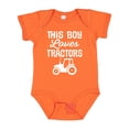 thumbnail image 1 of Inktastic Farming This Boy Loves Tractors Boys Baby Bodysuit, 1 of 5