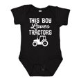 thumbnail image 1 of Inktastic Farming This Boy Loves Tractors Boys Baby Bodysuit, 1 of 5