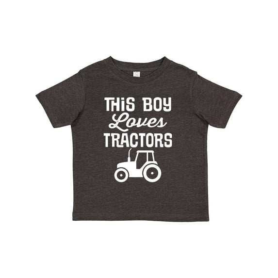 Inktastic Farming This Boy Loves Tractors Boys Toddler T-Shirt