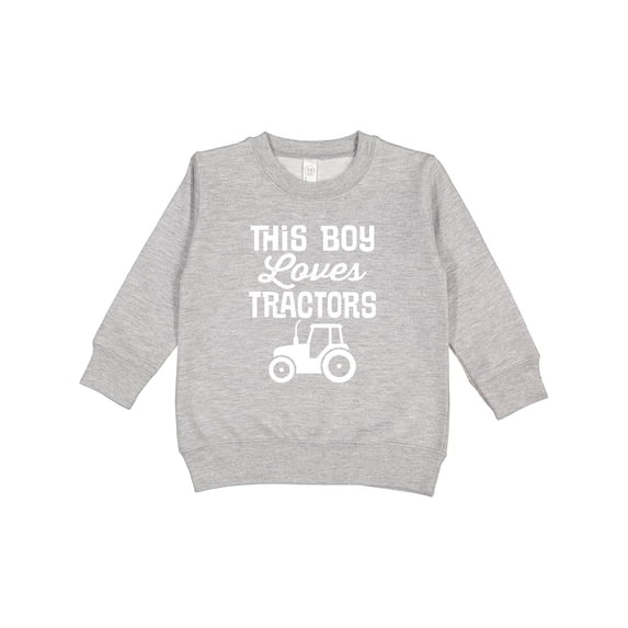 Inktastic Farming This Boy Loves Tractors Toddler Sweatshirt