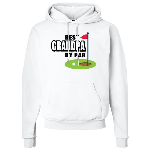 Inktastic Father's Day Best Grandpa by Par with Flag and Golf Ball Adult Hoodie Sweatshirt
