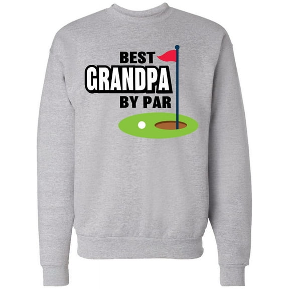 Inktastic Father's Day Best Grandpa by Par with Flag and Golf Ball Adult Sweatshirt