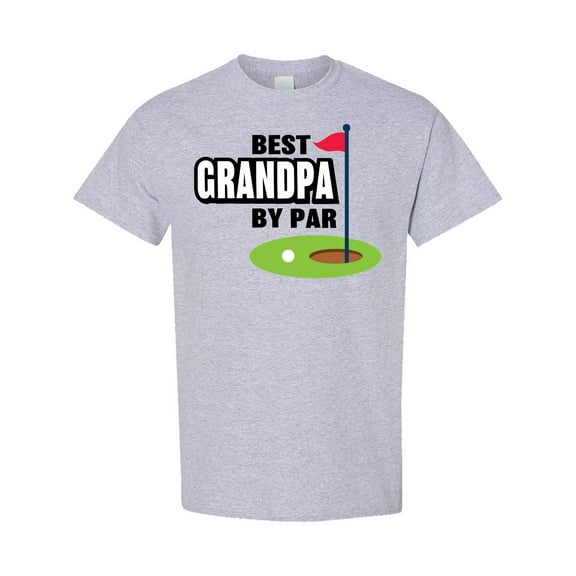 Inktastic Father's Day Best Grandpa by Par with Flag and Golf Ball T-Shirt