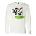 thumbnail image 1 of Inktastic Father's Day Best Papa by Par with Flag and Golf Ball Long Sleeve T-Shirt, 1 of 5