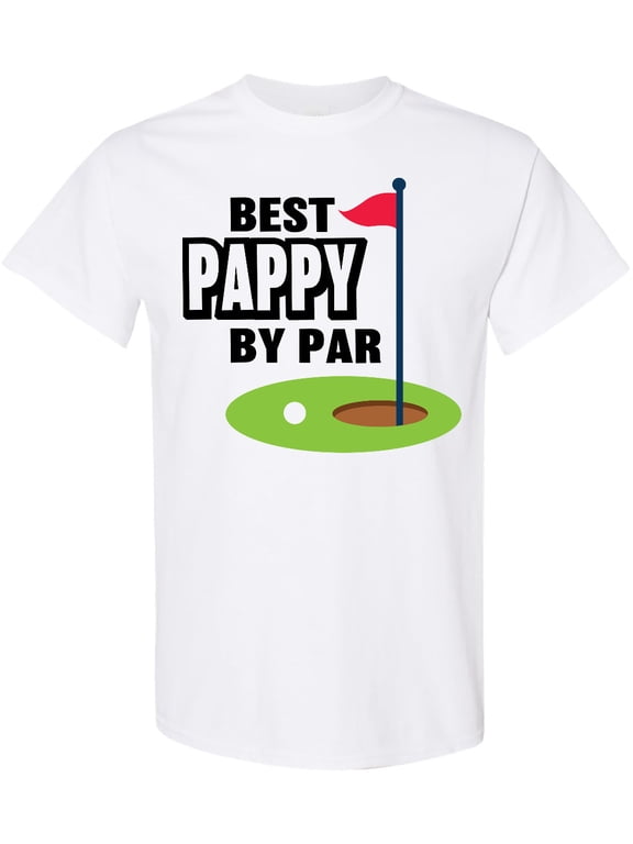 Father's Day Best Pappy by Par with Flag and Golf Ball T-Shirt