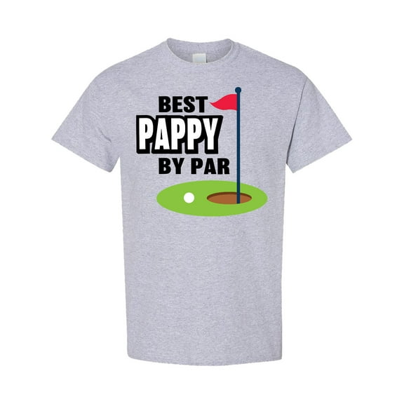 Inktastic Father's Day Best Pappy by Par with Flag and Golf Ball T-Shirt