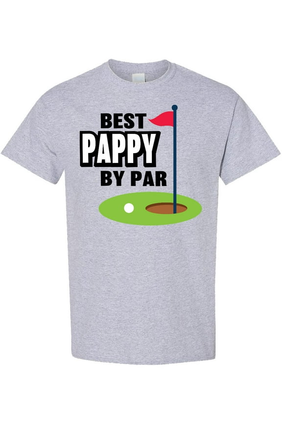 Father's Day Best Pappy by Par with Flag and Golf Ball T-Shirt