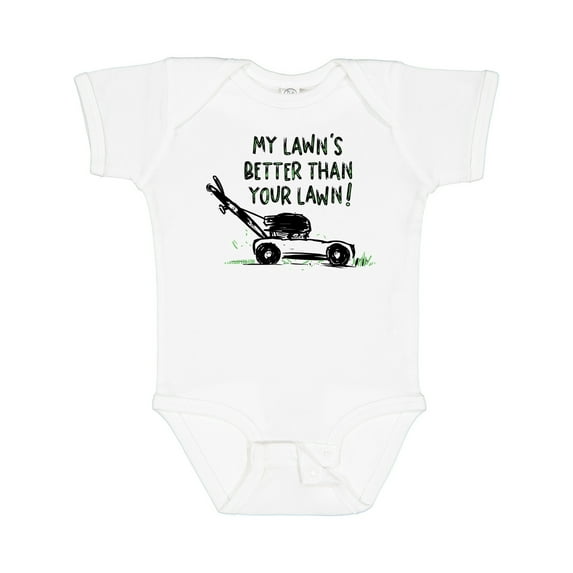 Inktastic Father's Day Dad My Lawn's Better Than Your Lawn Boys or Girls Baby Bodysuit