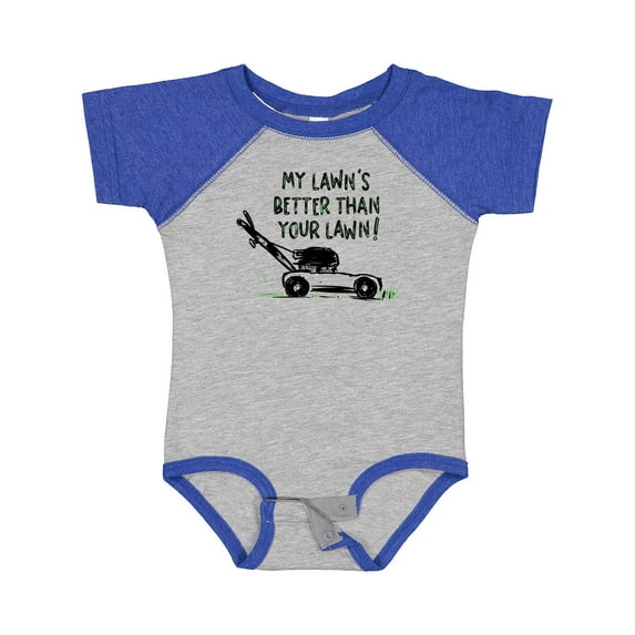 Inktastic Father's Day Dad My Lawn's Better Than Your Lawn Boys or Girls Baby Bodysuit