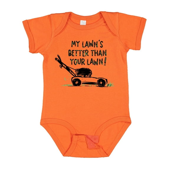 Inktastic Father's Day Dad My Lawn's Better Than Your Lawn Boys or Girls Baby Bodysuit