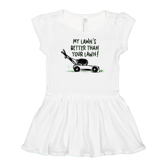 Inktastic Father's Day Dad My Lawn's Better than Your Lawn Girls Baby Dress