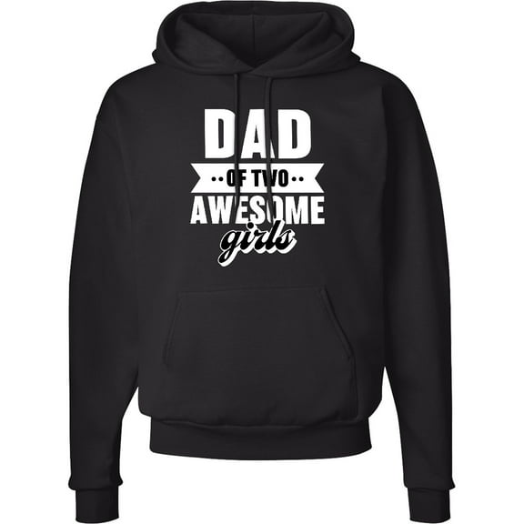 Inktastic Father's Day Dad of 2 Awesome Girls Adult Hoodie Sweatshirt