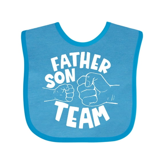Inktastic Father's Day Father Son Team Parent Child Fist Bump Boys or Girls Baby Bib
