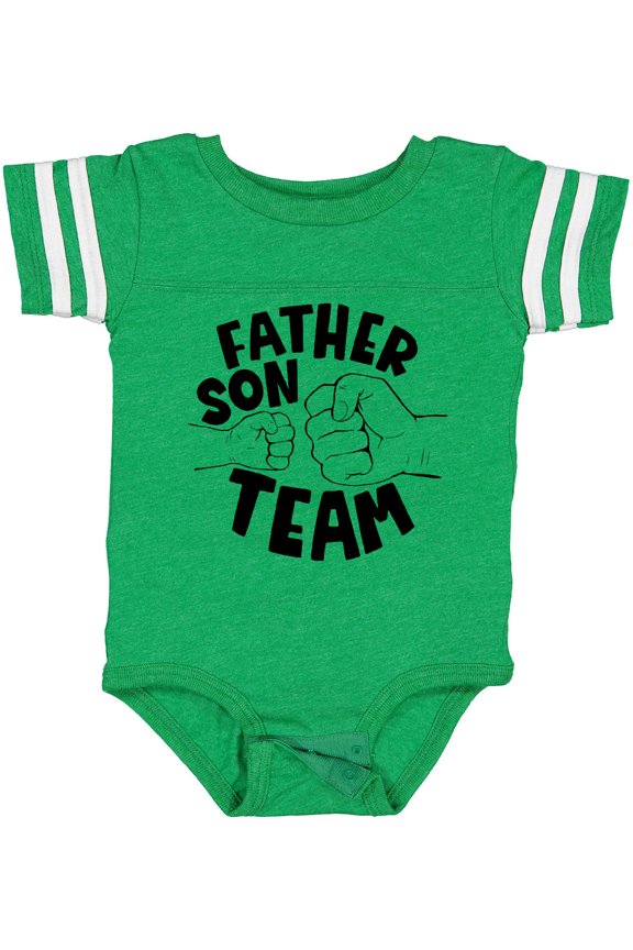 Father's Day Father Son Team Parent Child Fist Bump Boys or Girls Baby Bodysuit