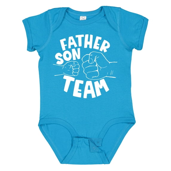 Inktastic Father's Day Father Son Team Parent Child Fist Bump Boys or Girls Baby Bodysuit
