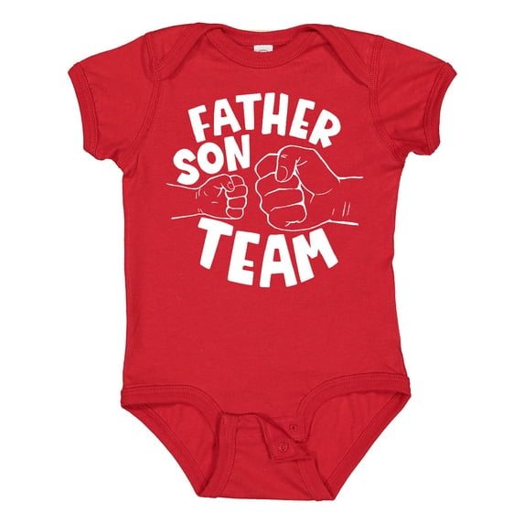 Inktastic Father's Day Father Son Team Parent Child Fist Bump Boys or Girls Baby Bodysuit