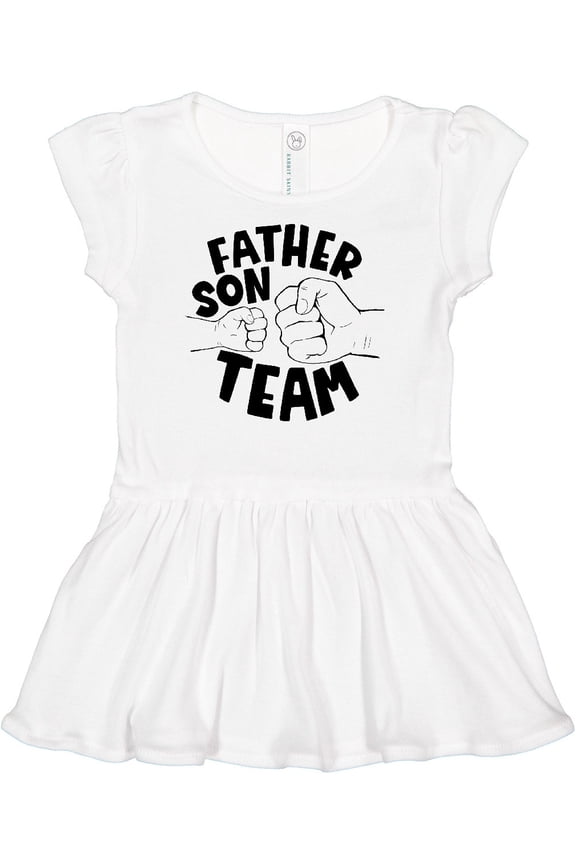 Father's Day Father Son Team Parent Child Fist Bump Girls Baby Dress