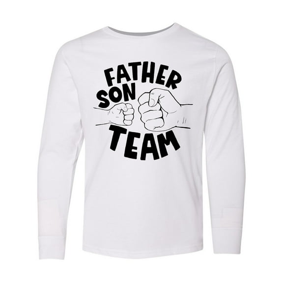 Inktastic Father's Day Father Son Team Parent Child Fist Bump Long Sleeve Youth T-Shirt