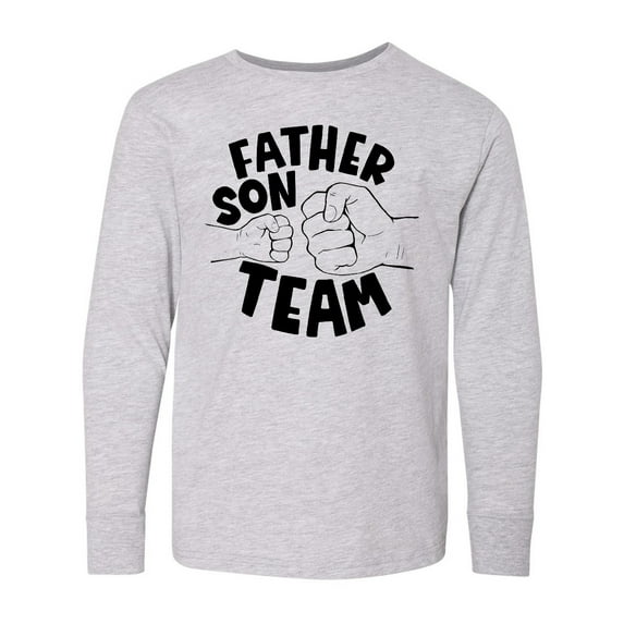 Inktastic Father's Day Father Son Team Parent Child Fist Bump Long Sleeve Youth T-Shirt