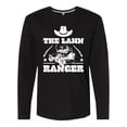 thumbnail image 1 of Inktastic Father's Day the Lawn Ranger with Mower Long Sleeve T-Shirt, 1 of 5