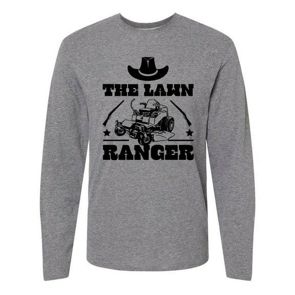 Inktastic Father's Day the Lawn Ranger with Mower Long Sleeve T-Shirt