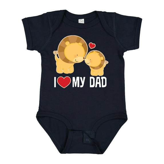 Inktastic Fathers Day I Love My Dad Boys Lion Boys or Girls Baby Bodysuit