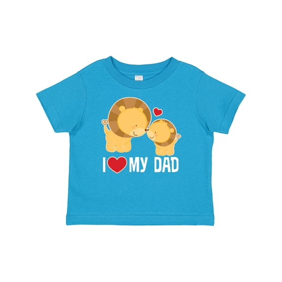 Inktastic Fathers Day I Love My Dad Boys Lion Boys or Girls Baby T-Shirt