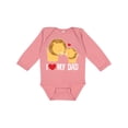 thumbnail image 1 of Inktastic Fathers Day I Love My Dad Boys Lion Boys or Girls Long Sleeve Baby Bodysuit, 1 of 5
