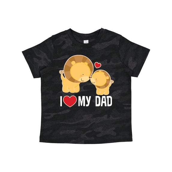 Inktastic Fathers Day I Love My Dad Boys Lion Boys or Girls Toddler T-Shirt