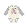 thumbnail image 1 of Inktastic Fathers Day I Love You Daddy Boys or Girls Long Sleeve Baby Bodysuit, 1 of 5