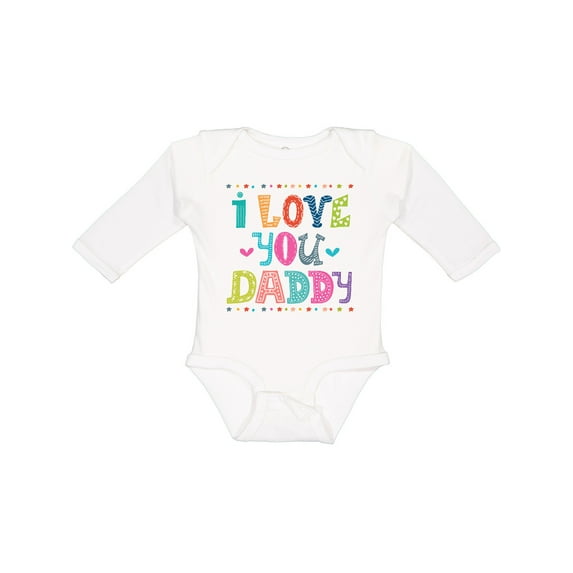Inktastic Fathers Day I Love You Daddy Boys or Girls Long Sleeve Baby Bodysuit