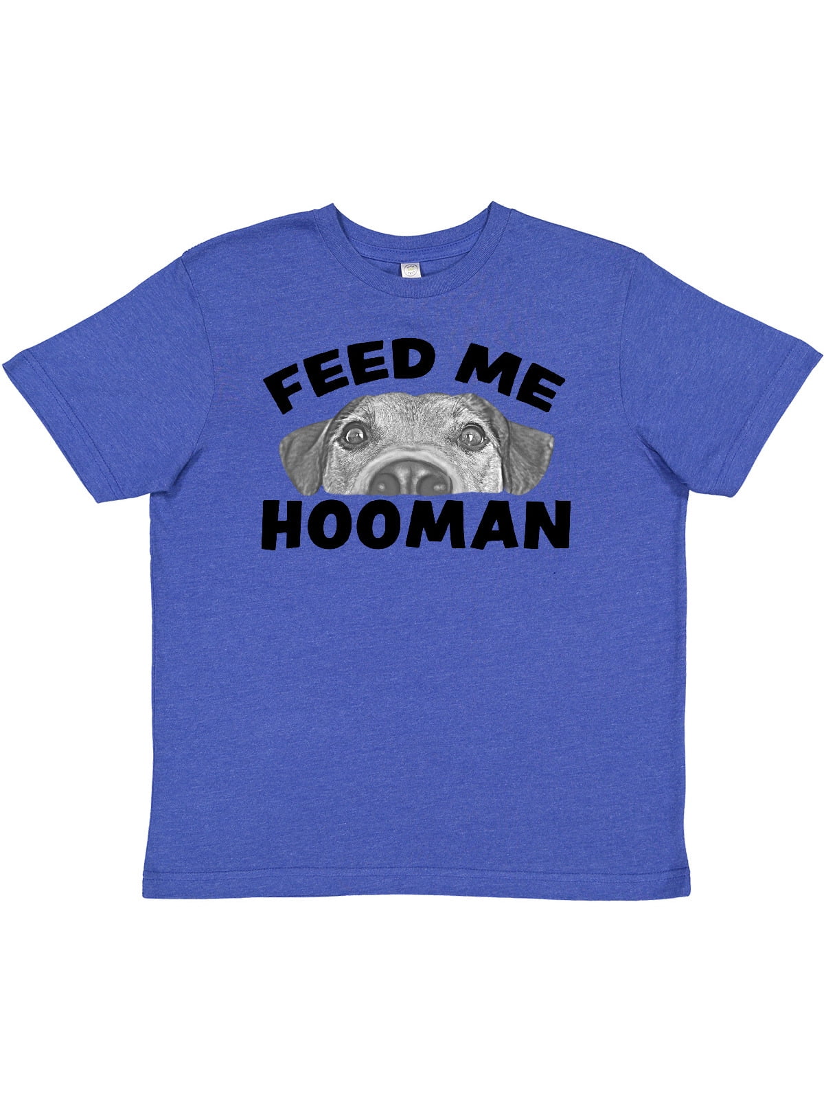 Inktastic Feed Me Hooman with Cute Dog Youth T-Shirt - Walmart.com