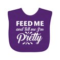 thumbnail image 1 of Inktastic Feed Me and Tell Me I'm Pretty Girls Baby Bib, 1 of 4