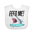thumbnail image 1 of Inktastic Feed Me with Shark Head Boys or Girls Baby Bib, 1 of 4