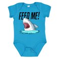 thumbnail image 1 of Inktastic Feed Me with Shark Head Boys or Girls Baby Bodysuit, 1 of 5