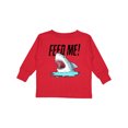 thumbnail image 1 of Inktastic Feed Me with Shark Head Boys or Girls Long Sleeve Toddler T-Shirt, 1 of 5