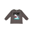 thumbnail image 1 of Inktastic Feed Me with Shark Head Boys or Girls Long Sleeve Toddler T-Shirt, 1 of 5