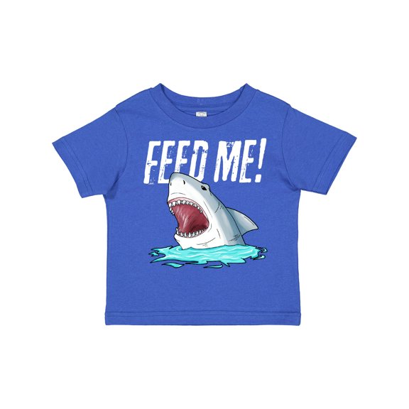 Inktastic Feed Me with Shark Head Boys or Girls Toddler T-Shirt