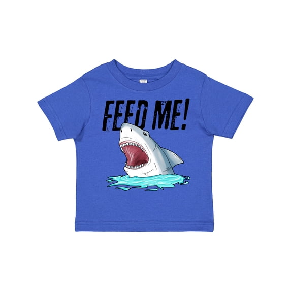 Inktastic Feed Me with Shark Head Boys or Girls Toddler T-Shirt