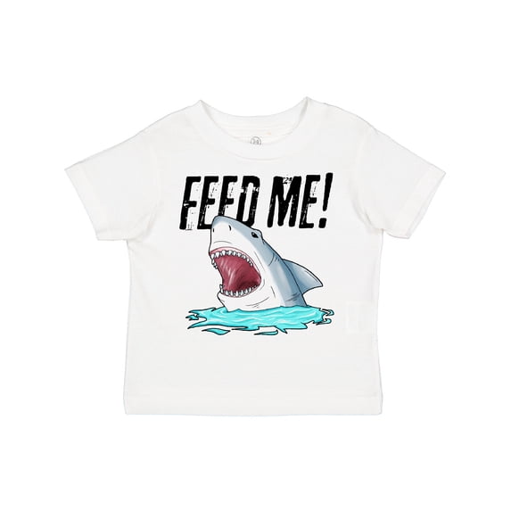 Inktastic Feed Me with Shark Head Boys or Girls Toddler T-Shirt