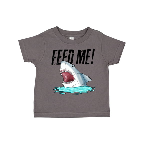 Inktastic Feed Me with Shark Head Boys or Girls Toddler T-Shirt