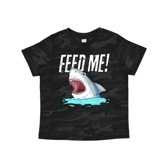 Inktastic Feed Me with Shark Head Boys or Girls Toddler T-Shirt