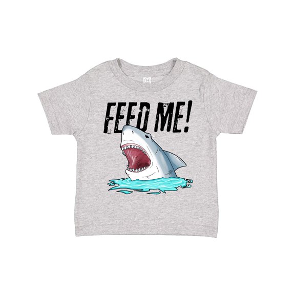 Inktastic Feed Me with Shark Head Boys or Girls Toddler T-Shirt