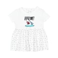 thumbnail image 1 of Inktastic Feed Me with Shark Head Girls Baby Dress, 1 of 5